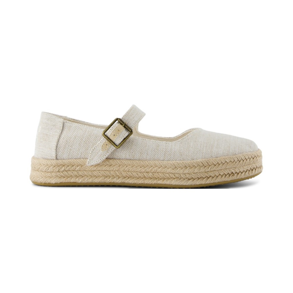 TOMS รองเท้าลำลองผู้หญิง สลิปออน รุ่น Carolina Mary Jane Natural Yarn Dye (CG) รองเท้าลิขสิทธิ์แท้