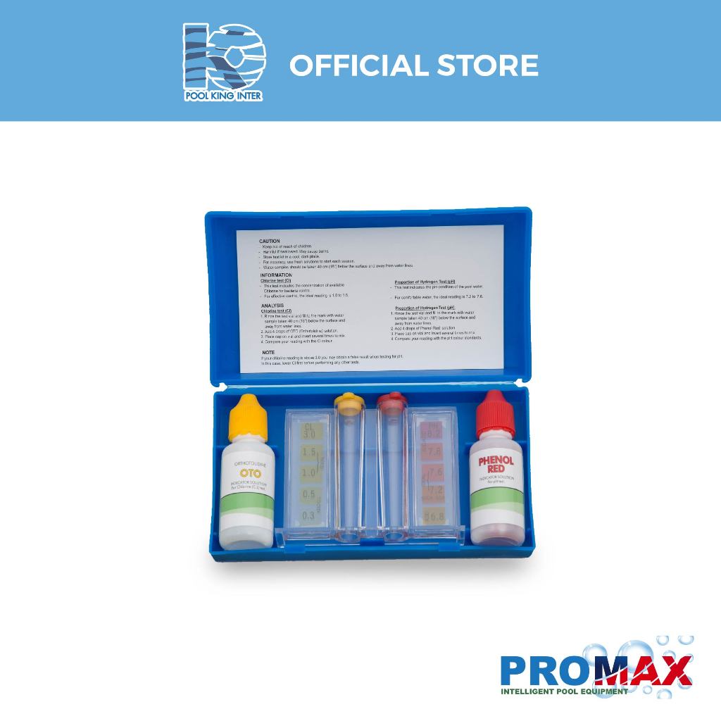 PROMAX: ชุดทดสอบ pH และคลอรีน (pH & Chlorine Test Kit)