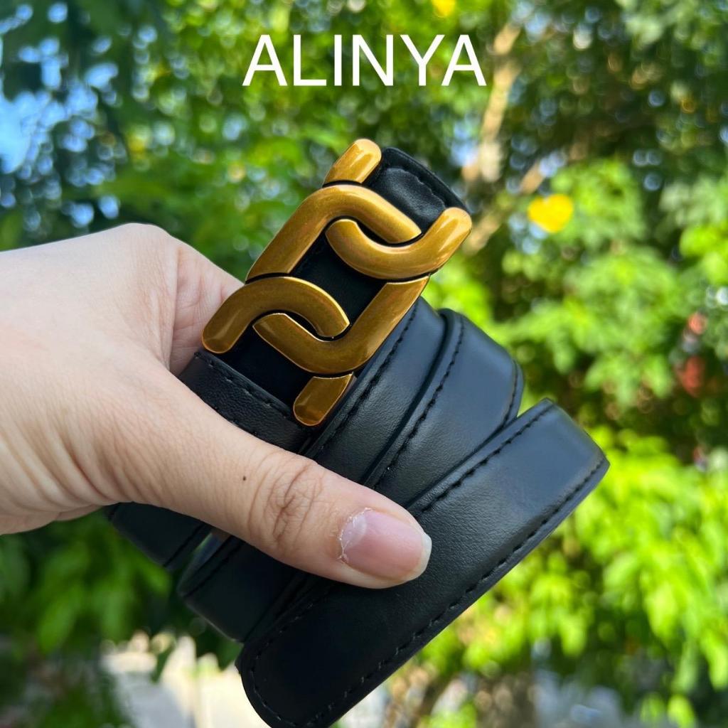 Y02 l เข็มขัดหนัง (หัวโซ่สีทอง )