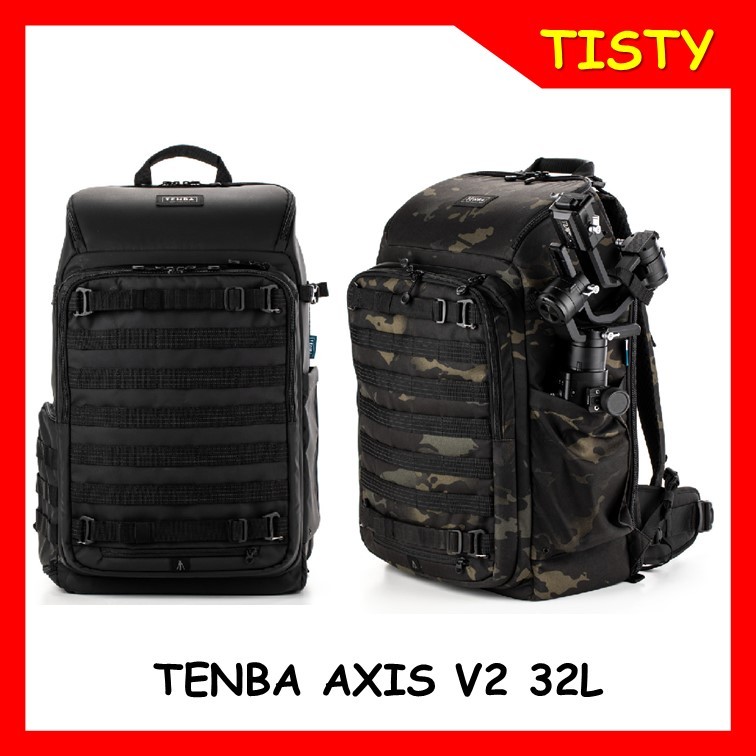 Tenba Axis v2 32L Backpack  (Black / MultiCam Black) กระเป๋ากล้องสะพายหลัง Tenba Axis v2 32L