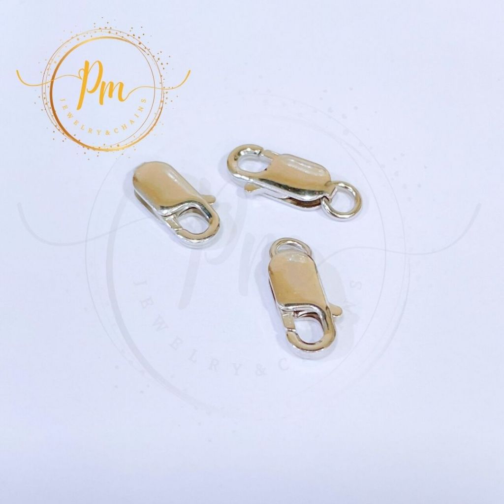 ตะขอก้ามปู PM.JEWELRY สร้อยคอ ทองคำแท้18K 75% น้ำหนัก 1.23 กรัม (ทองขาว) มีใบรับประกันจากทางร้าน