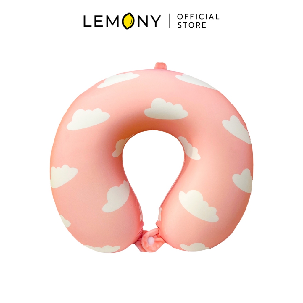 LEMONY White Clouds Series U-shaped Pillow (Pink) หมอนรองคอรูปตัวยู White Clouds Series (สีชมพู) ขนาด 250 กรัม