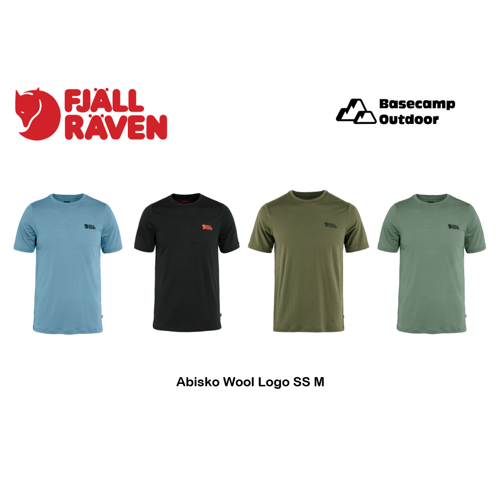 Fjallraven Abisko Wool Logo SS M เสื้อขนแกะ 100%