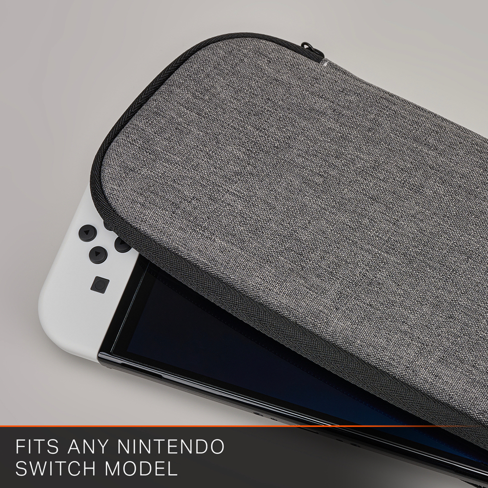 PowerA Slim Case for Nintendo Switch - OLED Model, Nintendo Switch or Nintendo Switch Lite – Charcoal