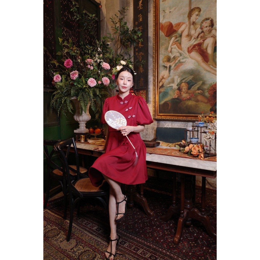 VN5617 >> 📸 VE/US QIPAO SET - TOP WITH SKIRT 📸