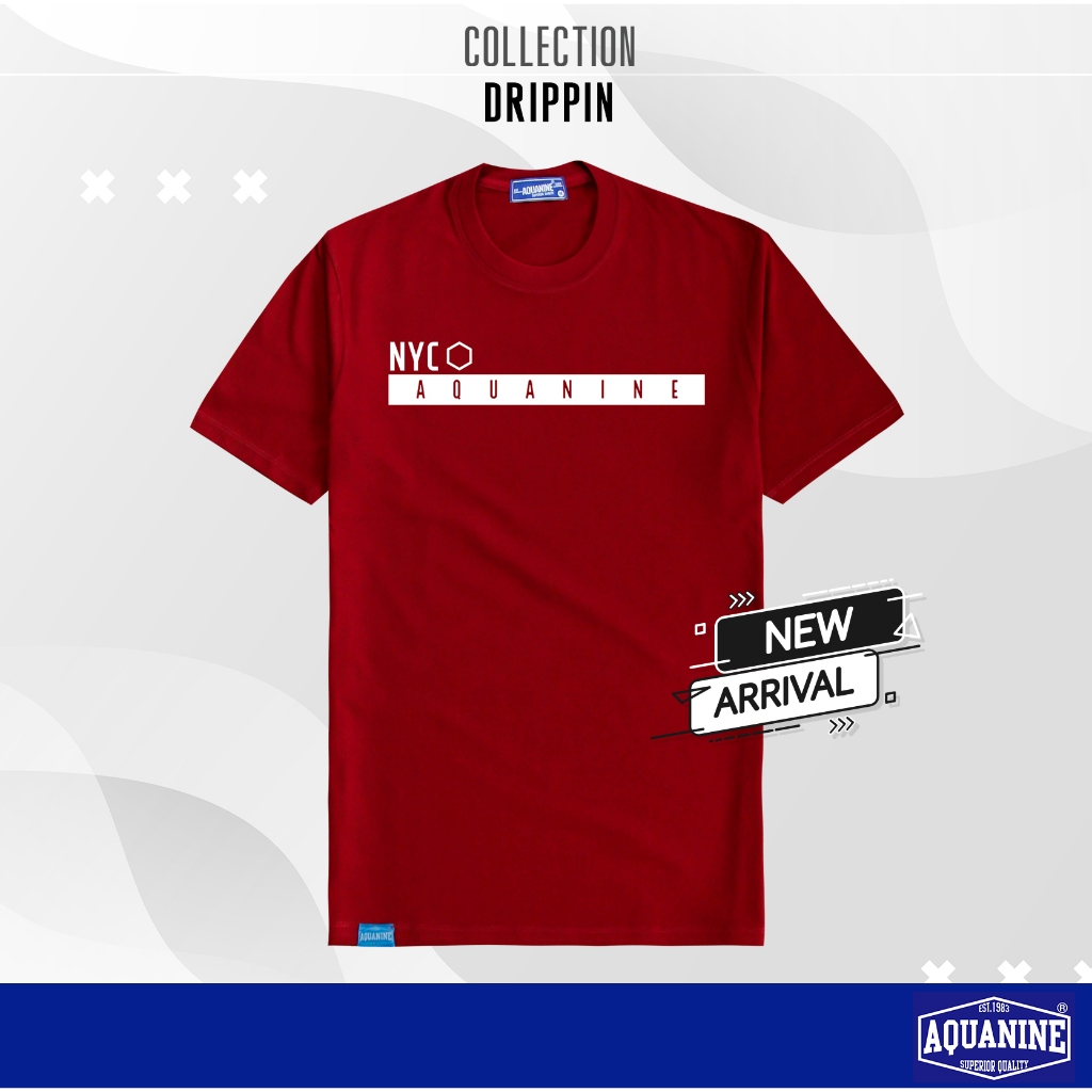 AQUANINE เสื้อยืดผู้ชาย เสื้อยืดผู้หญิง รุ่น DRIPPIN มินิมอล สตรีท ลิขสิทธิ์แท้ - รูปที่ 4