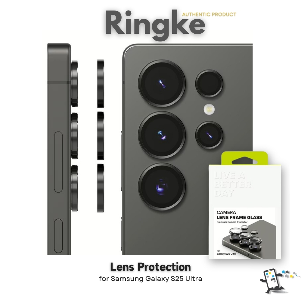 Ringke Camera Lens Flame Glass กระจกกันเลนส์กล้องสำหรับ Samsung Galaxy S25 Ultra 1 กล่องมี 2 ชุด