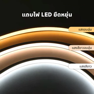 ไฟเส้น Neon Flex LED 220V แบบยืดหยุ่น ดัดงอได้ กันน้ำ ไฟนีออนตกแต่งห้อง/งานแต่ง พร้อมปลั๊ก ใช้งานได้ทันที
