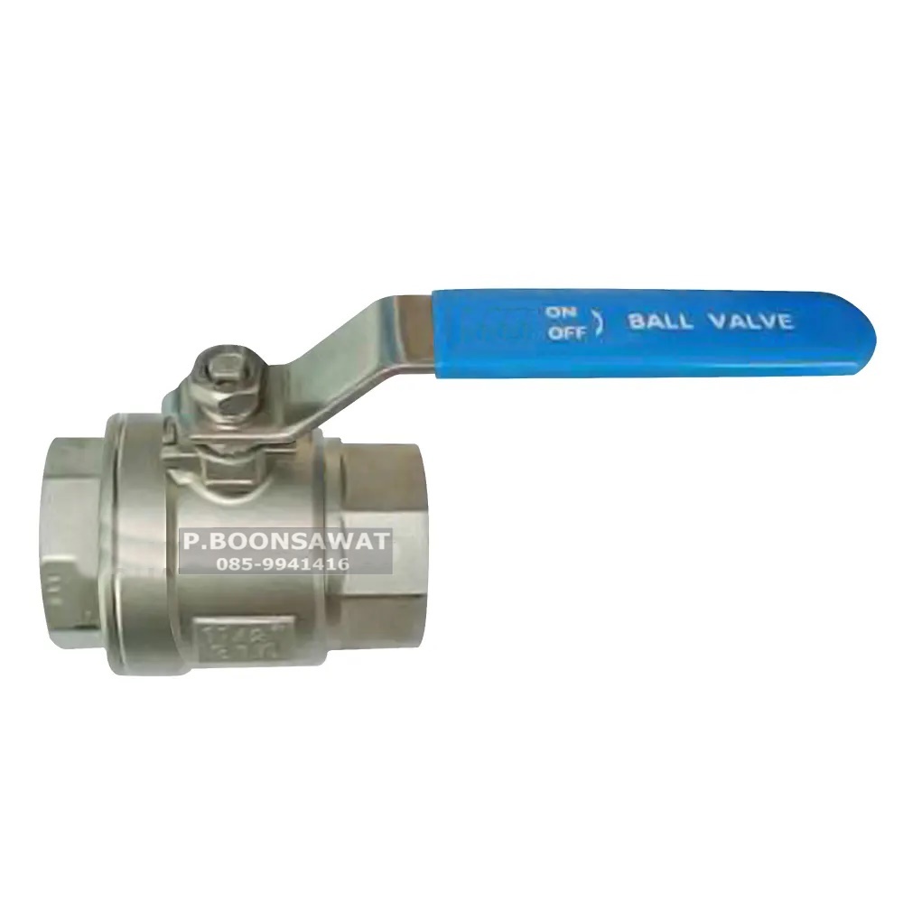วาล์วสแตนเลส316 2PC Ball Valve บอลวาล์ว Stainless Steel Valve 2 ชิ้นรูเต็ม
