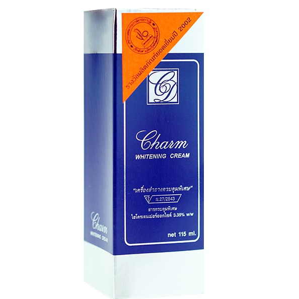 (น้ำเงิน) Charm Whitening Cream ชาร์ม ไวท์เทนนิ่งครีม  ครีมฟอกผิว 115 กรัม