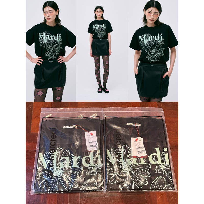 พร้อมส่ง สีใหม่ล่าสุด TSHIRT TRIPLE FLOWER_BLACK MINT