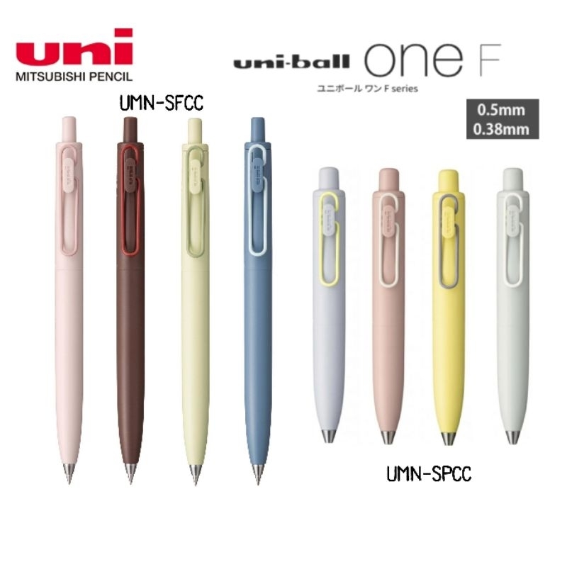 Uni ปากกาเจล ดีไซน์มินิมอล Uni Ball One F/P รุ่นพิเศษ UMN-SFCC / UMN-SPCC ขนาด 0.38มม., 0.5มม. หมึกสีดำ เปลี่ยนไส้ได้