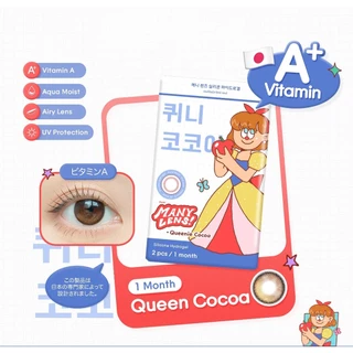 *Restock ราย 3 เดือน* [ราย 1 เดือน] Many Lens Vit A ลาย Queenie คอนแทคเลนส์ [Made in KOREA]