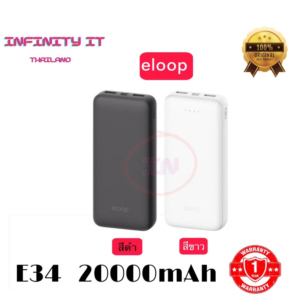 eloop E34 Powerbank 20000mAh ของแท้ 100%