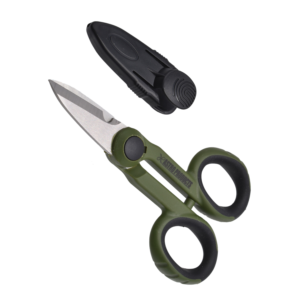 Astro Products กรรไกรอเนกประสงค์ Olive Drab พร้อมปลอก / Multi Scissors S Olive Drab with Cap