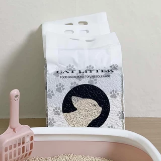 ทรายแมว 6L ทรายแมวผส cat Litter ทรายเต้าหู้ + ทรายเบนโทไนท์ 4ถุง