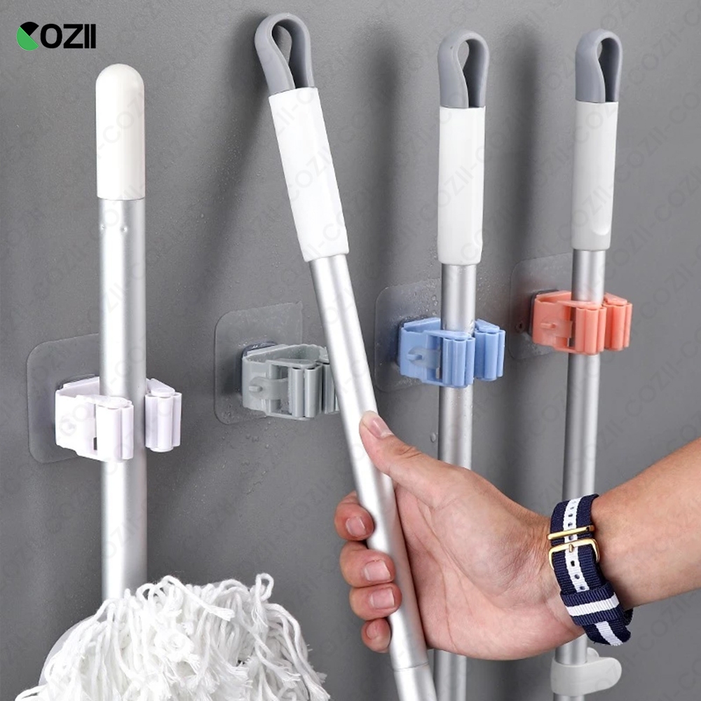 ที่แขวนไม้กวาด ที่แขวนไม้กวาดติดผนัง ไม้ถูพื้น ติดตั้งง่าย แข็งแรงทนทาน ที่หนีบอเนกประสงค์