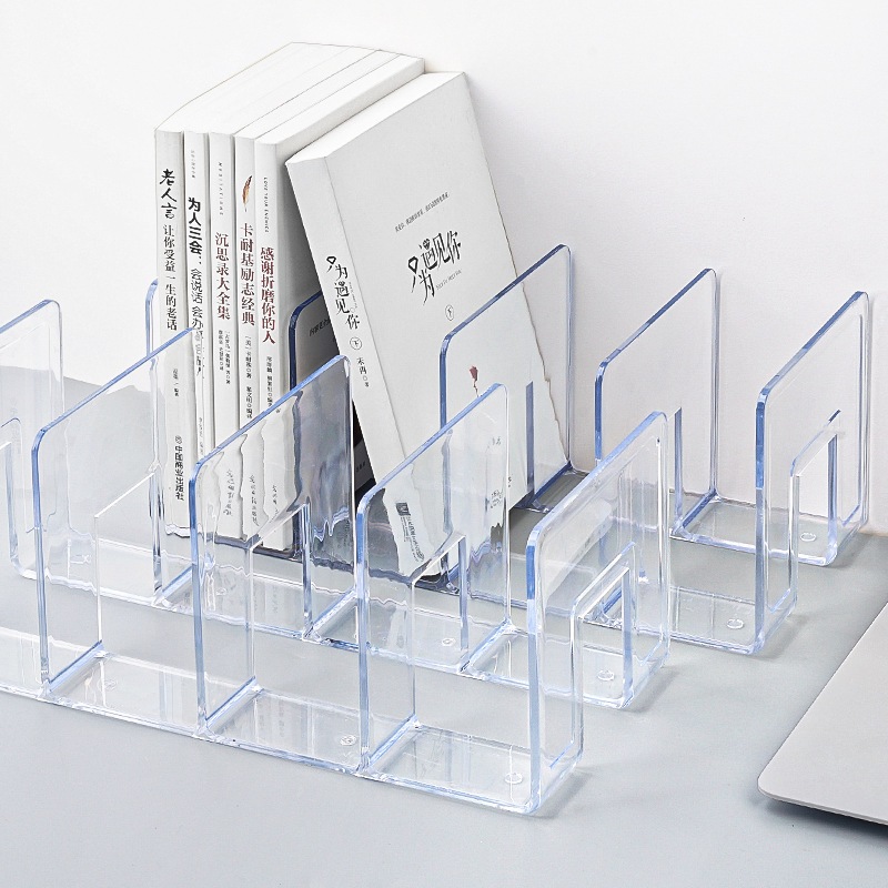 ฟรีสติ๊กเกอร์ ที่คั่นหนังสือ ที่กั้นหนังสือ ที่วางหนังสือขนาด A4 ได้ ชั้นวางหนังสือ 4ช่อง - รูปที่ 5