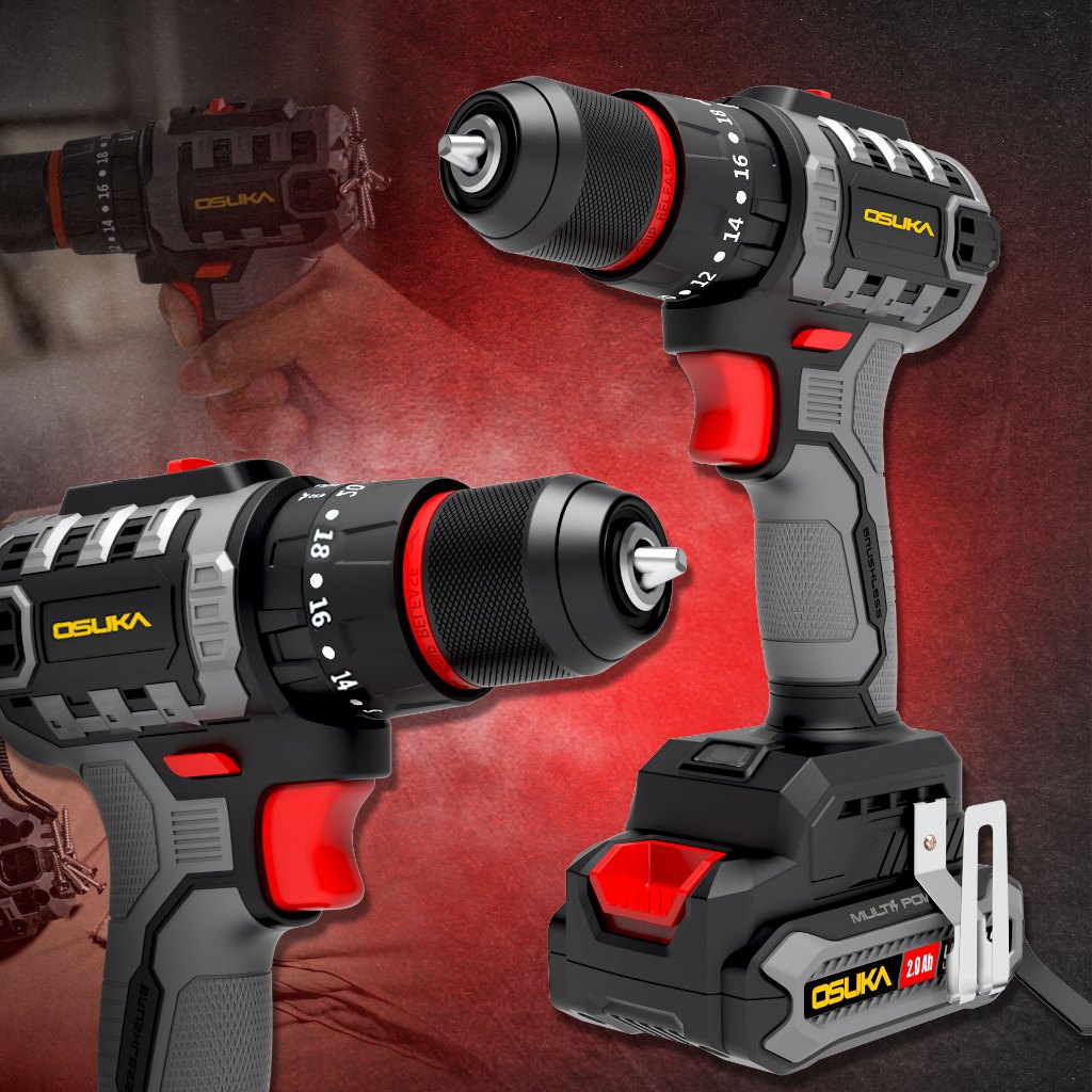 OSUKA สว่านกระแทกไร้สายไร้แปรงถ่าน 20v OSUKA OCHD802-D2