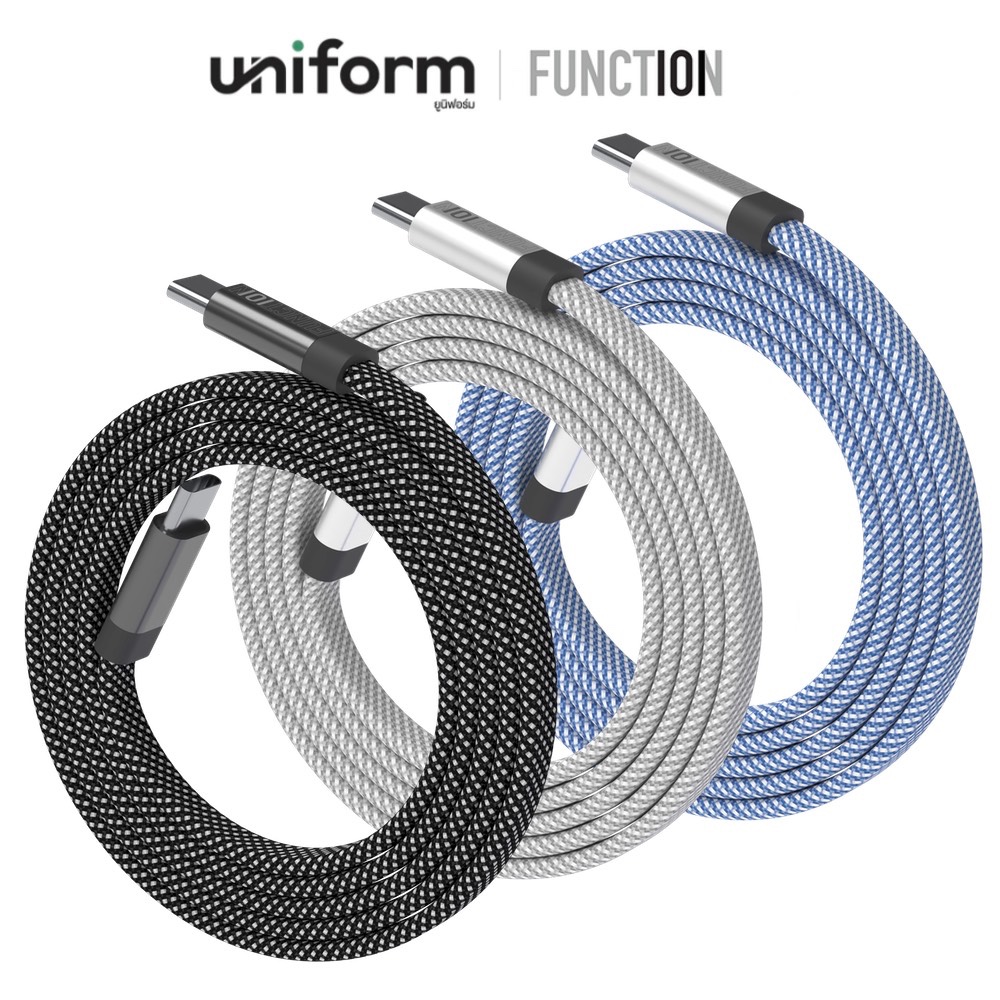 สายชาร์จ Function 101 - Neat Cable C to C Magnetic Flat 1M 60W