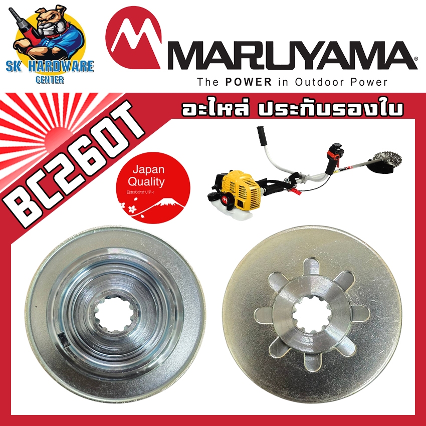 MARUYAMA อะไหล่ แผ่นประกับรองใบตัดหญ้า สำหรับ RC260T รหัสสินค้า Blade Holder-B (1-13)