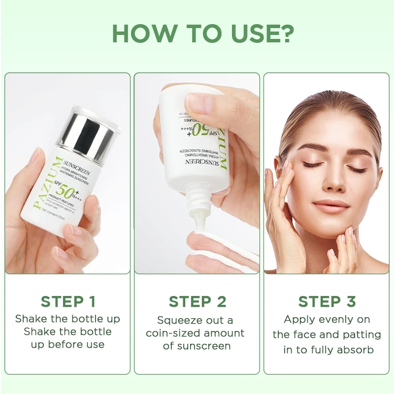 PAZIUM ครีมกันแดด Sunscreen SPF50+ PA+++ กันน้ำ บางเบา ซึมไว 25ML thumbnail 10