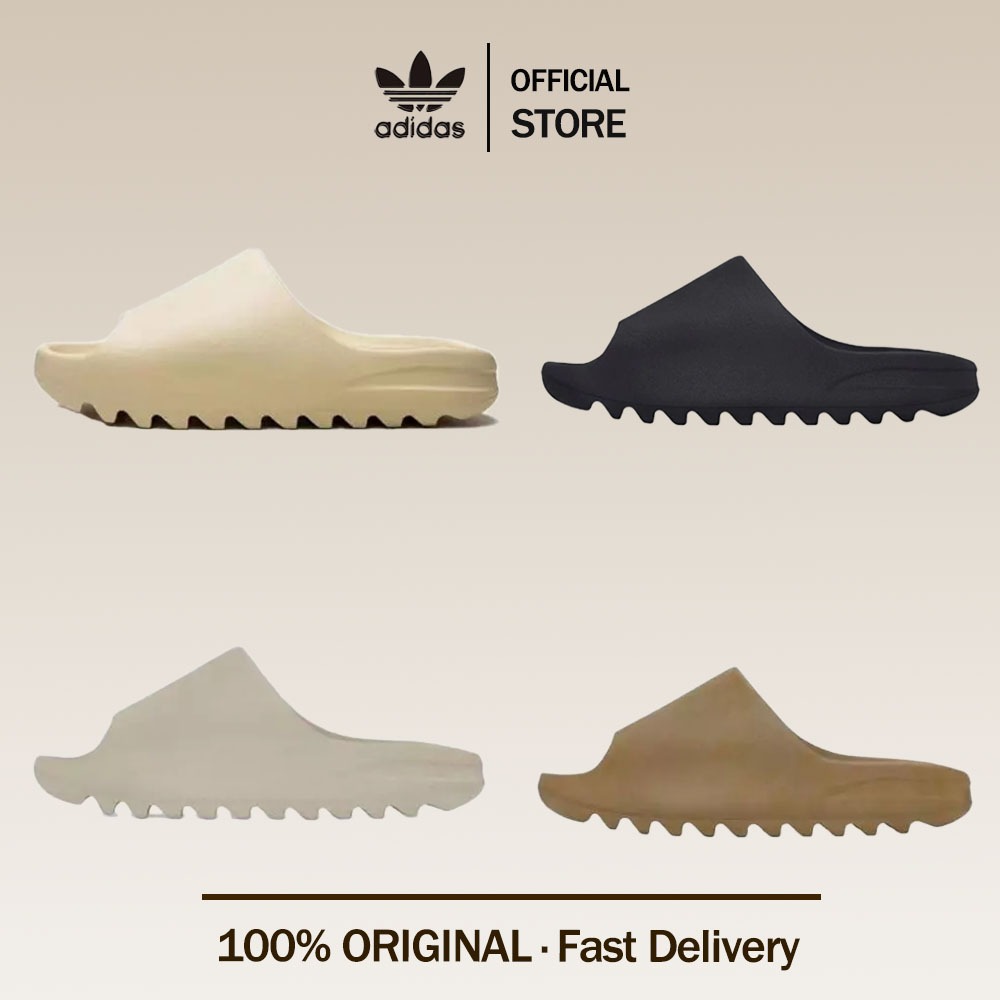 Adidas Originals Yeezy Slides รองเท้าแตะชายหาดอเนกประสงค์สำหรับผู้ชายและผู้หญิง ของแท้ 100%