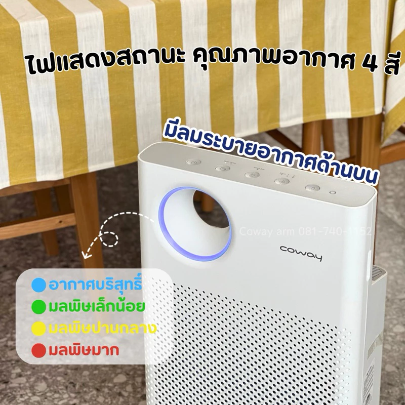 [ทักแชทรับโค้ด5.5]ช่วงนี้ฝุ่นPM2.5น่ากลัว🔥โปรX6🔥 เครื่องฟอกอากาศCoway รุ่น Classic ครอบคลุม 33 ตร.ม. thumbnail 4