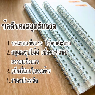 DEPAI สมุดโน้ตเกรด Premium สมุดสันห่วง กระดาษหนา 80 แกรม (การันตีคุณภาพ ดีกว่าทุกร้าน) สมุดปกใส 3 ขนาด กระดาษ 3 แบบ
