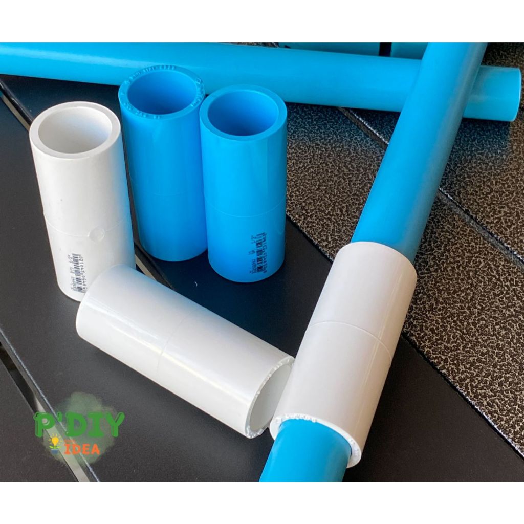 ข้อต่อตรง pvc 4 หุน หรือ 1/2 นิ้ว ยี่ห้อ ท่อน้ำไทย สีฟ้า สีขาว – โปรปัง