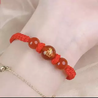 【พร้อมส่ง-ราคาดี】สร้อยข้อมือปีงูจีน 2025 เชือกแดงนำโชค เทศกาลตรุษจีนปีงู สร้อยข้อมือนำโชค 12 นักษัตรจีน ส่งจากไทย