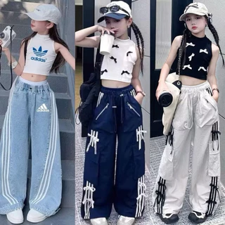 งานป้ายแฟชั่นเด็กผู้หญิง ชุดเข้าเซท 2 ชิ้น เสื้อ กางเกง งานป้ายผ้าดี