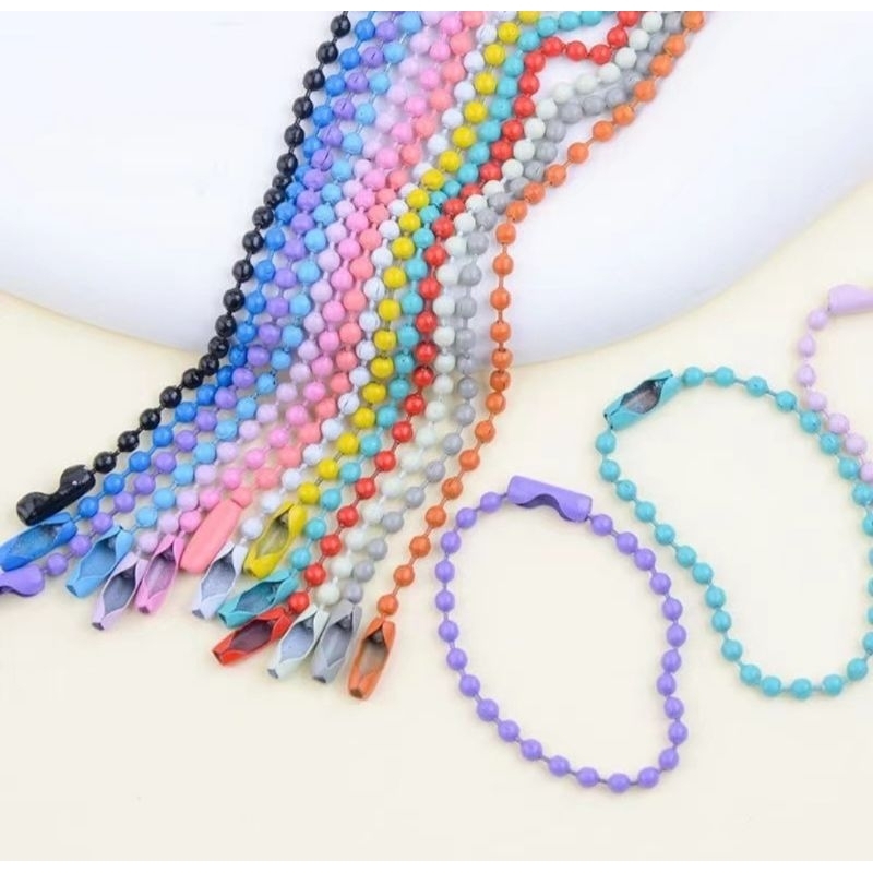 โซ่ไข่ปลา ถุงละ 20 เส้น มีราคาส่งถูกลงจ้า ยาว 12 cmมีให้เลือกหลายสีพร้อมส่งในไทยจ้า🇹🇭🥰