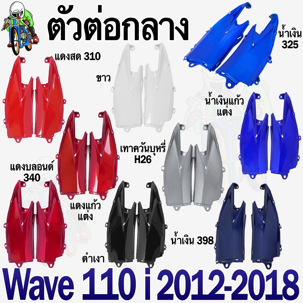 ตัวต่อกลาง WAVE 110 i (2012-2018) ชิ้นส่วนแต่ง สีสวย (งานABS)