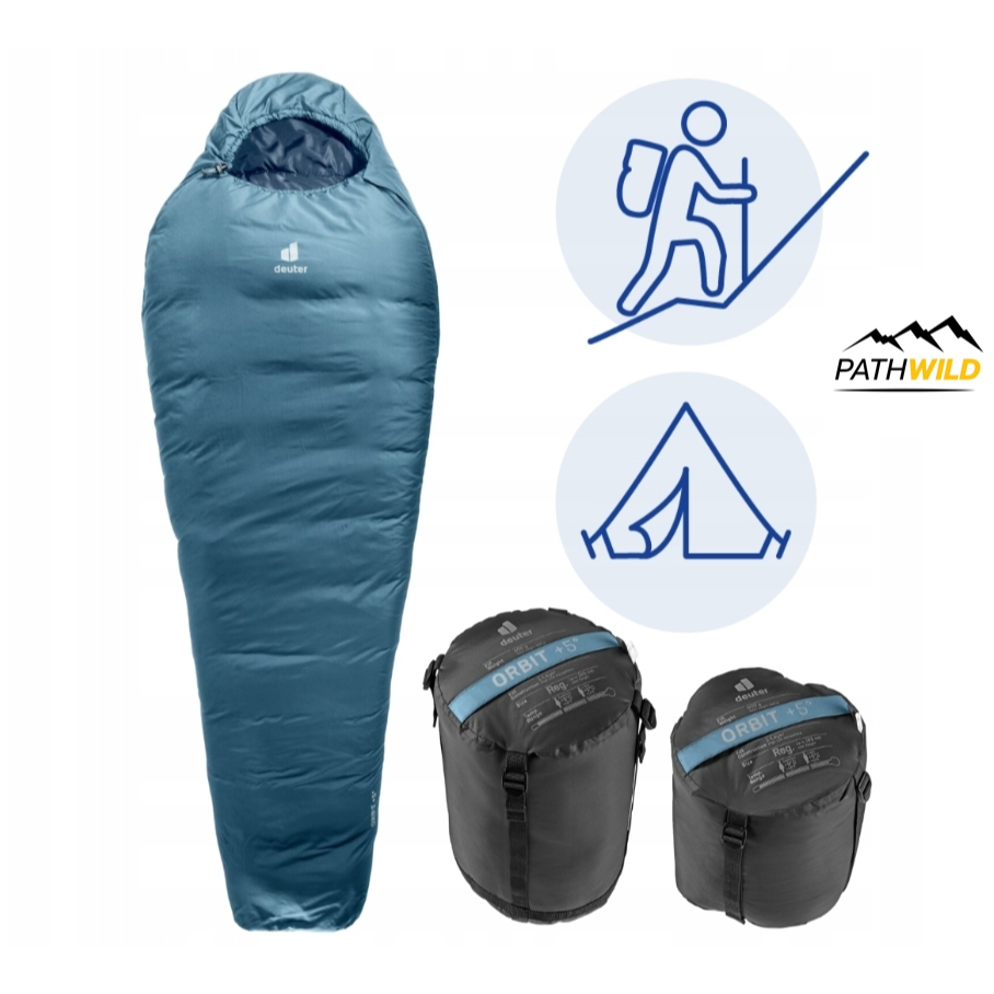 Deuter Orbit +5 Atlantic Ink รุ่นใหม่ 2023 ถุงนอน เหมาะสำหรับ เดินป่า trekking hiking