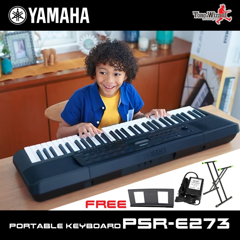 Yamaha คีย์บอร์ด Keyboard PSR-E273 แถมฟรี Adapter 1000MA PA130T (8500)