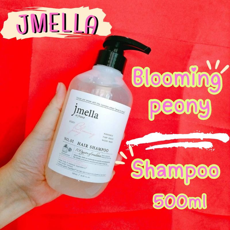 💥เก็บโค้ดส่วนลดทักเเชท💥 🌸Jmella in France  Blooming Peony Shampoo 500ml 🌸แชมพูสระผม กลิ่นบลูมมิ่ง พี