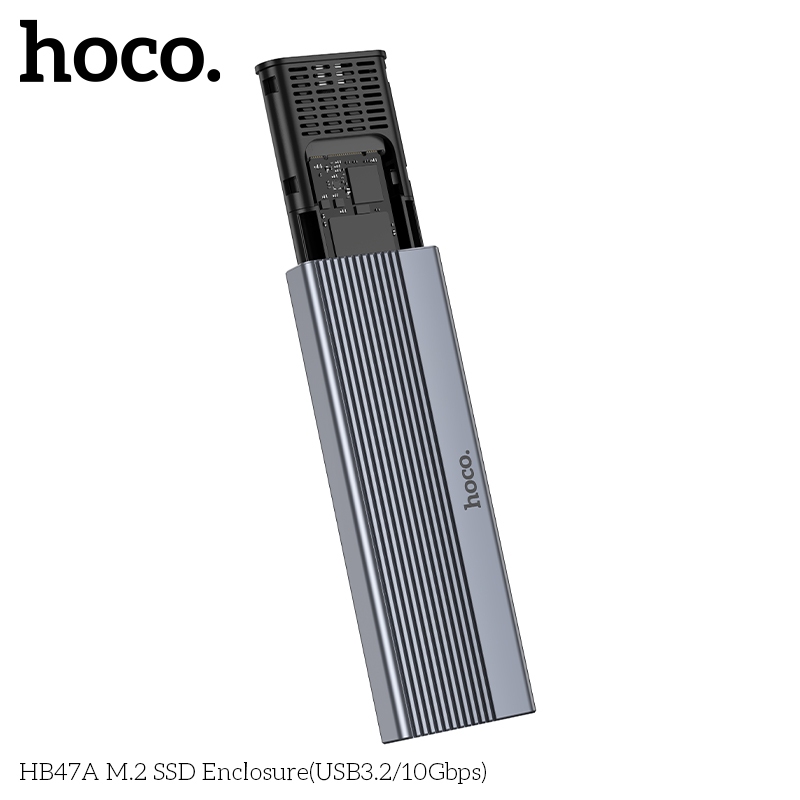 HOCO HB47 & HB47A กล่องฮาร์ดดิสก์ M.2 SSD NVMe USB 3.2 / 10Gbps & SATA USB 3.1 / 6Gbps เคส SSD hc5