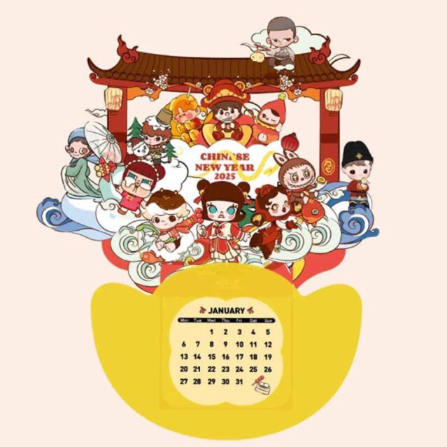 ปฏิทิน POPMART Calender Lucky New Year 2025 Year Of The  Snake ของใหม่ในซีล