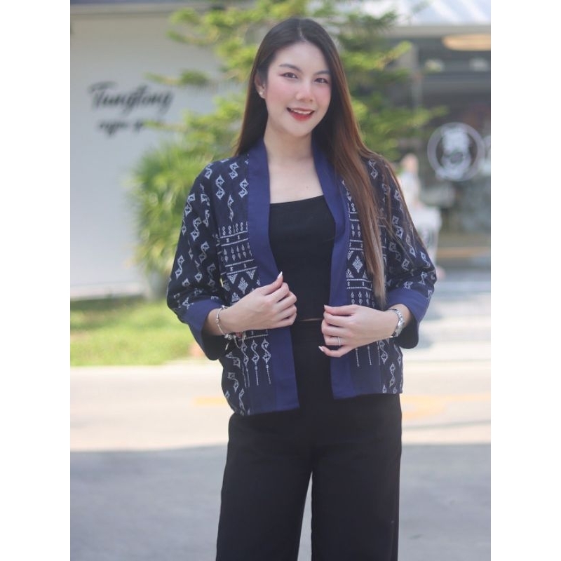 ~พร้อมส่ง   เสื้อคลุมผ้าฝ้าย  กันแดด กันหนาว ใส่ทำงาน ใส่สบายผ้านิ่ม ฟรีไซส์