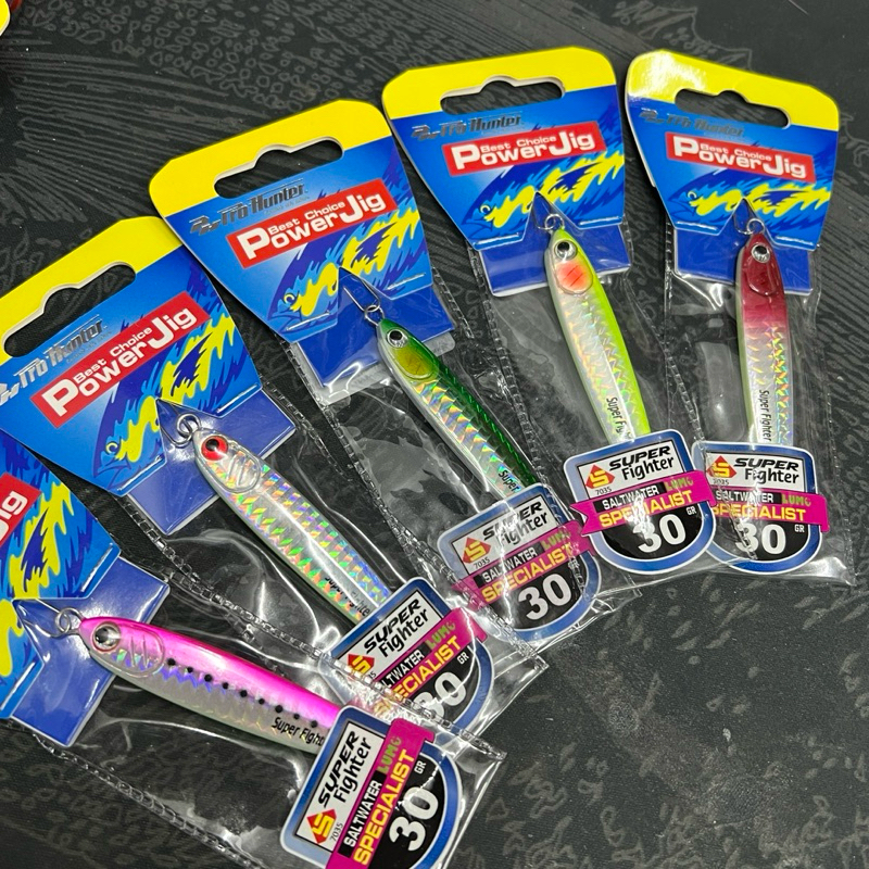 เหยื่อจิ๊ก Pro-Hunter Power Jig รุ่น Super Fighter Saltwater  ขนาด 30 กรัม 40 กรัม และ 60 กรัม สีเรืองแสง