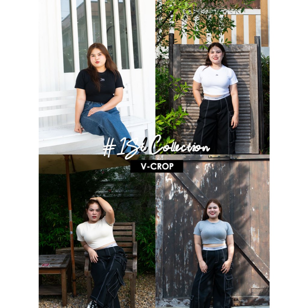 Collection V-Crop | เสื้อคอปเข้ารูป งานปัก YN เน้นทรงเอวสวย ผ้าญี่ปุ่น เด้งนุ่ม ยืดหยุ่นสูง รวมสี