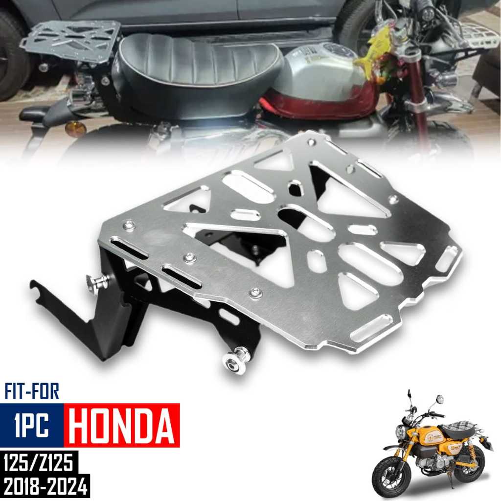 ตะแกรงท้ายแต่ง รุ่น Honda Monkey125 Z125 อย่างหนา ขายึดแข็งแรง สินค้าตรงปกแน่นอน