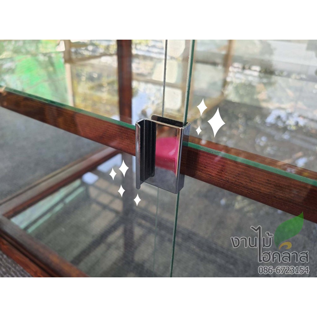 (ซื้อคู่กับตู้ไม้) มือจับกระจกบานเลื่อน