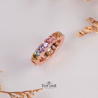 Top1Jewelry แหวนพลอยแท้ Garnet Rhodolite Amethyst Peridot Bl…