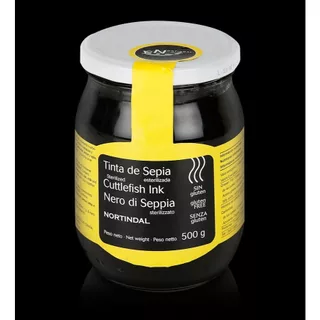 หมึกดำ ทำอาหาร ซอสหมึกดำ ดีหมึกดำ ธรรมชาติ Nortindal Squid Ink / Cuttlefish Ink (หมึกดำ) 500g
