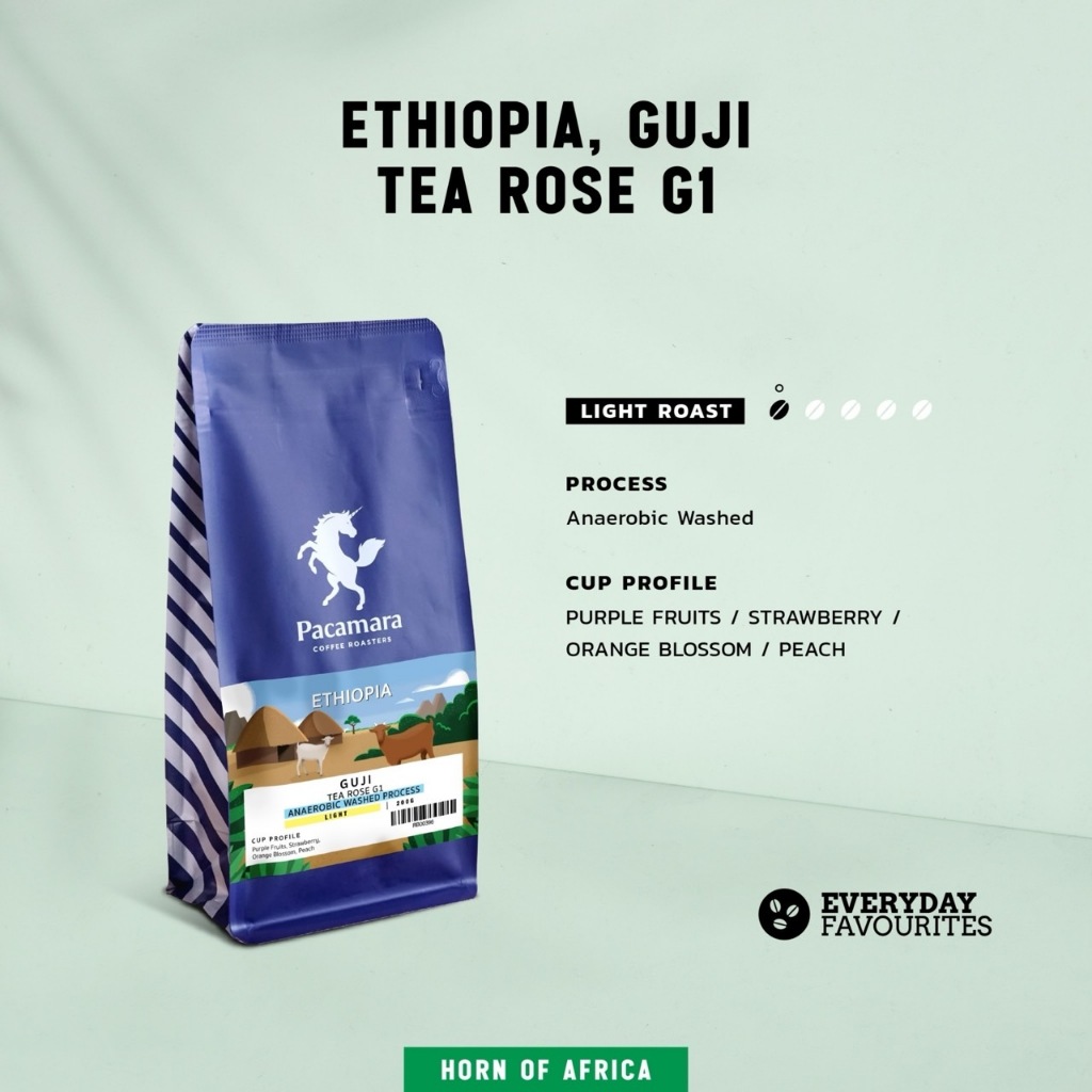 PACAMARA ETHIOPIA GUJI TEA ROSE G1 200G, SINGLE ORIGIN