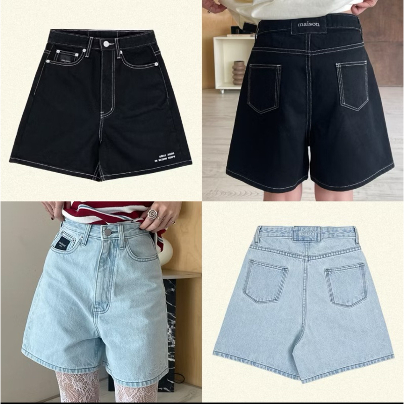 maison KEEPS | Juno Shorts Jeans กางเกงยีนส์ ขาสั้น สีดำ | Limited ไม่ผลิตเพิ่ม