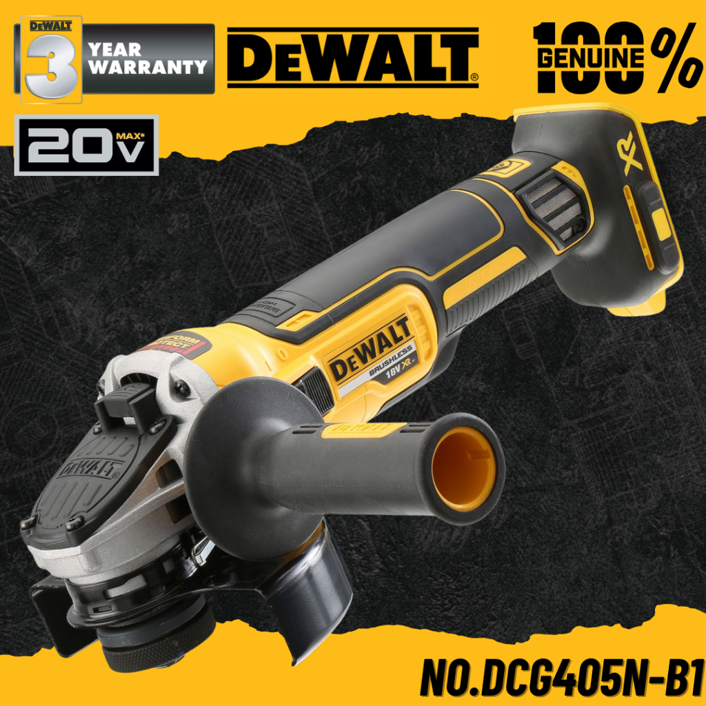 DEWALT เครื่องเจียรไร้สาย ไร้แปรงถ่าน 100 mm. 20V Max No.DCG405N-B1 (เครื่องเปล่า)