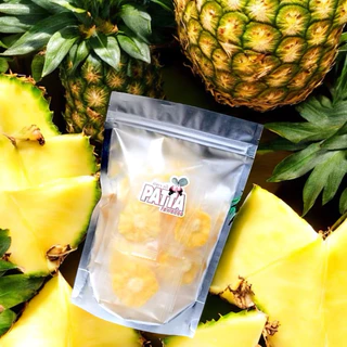100 กรัม สับปะรดภูแลอบแห้ง 100% 齋·حلال สูตรน้ำตาลน้อย ผลไม้อบแห้ง/สับปะรด